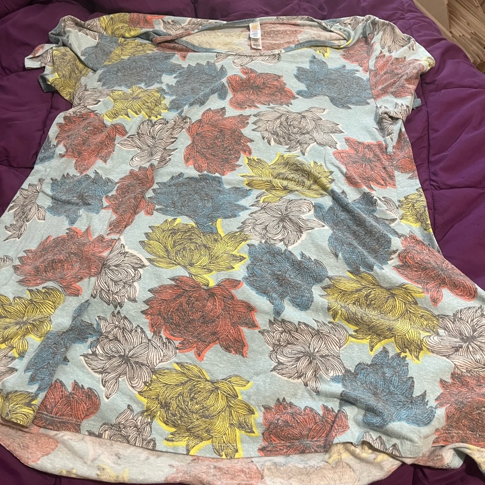 LuLaRoe Floral Print Top - Multicolor